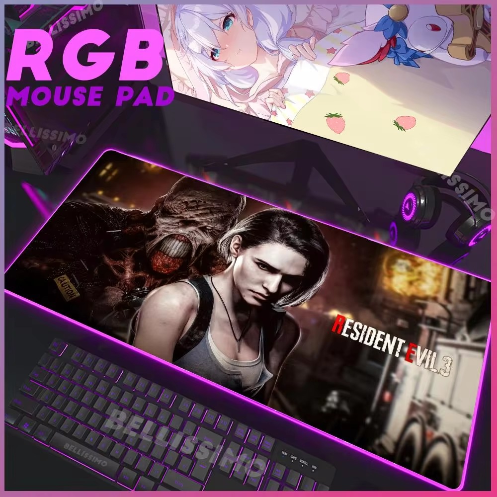 Desk Setup For Laptop - R Resident Evil Serie RGB Gaming-Mauspad