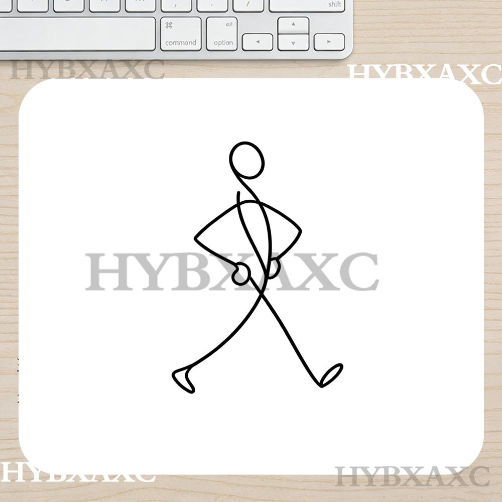 Desk Setup Minimal - HYBXAXC Stick Figure Gaming-Mauspad Minimalistisches Linienkunst-Mauspad