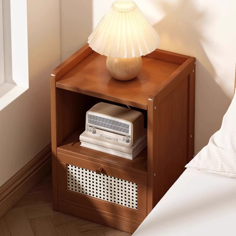 Drawer Organizer Bamboo - Nachttisch mit Bambusboden, Nachttisch mit Kickboard-kompatibel,