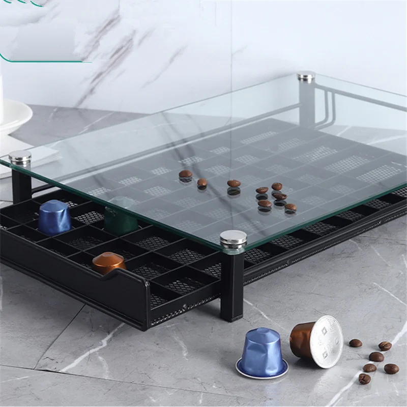 Drawer Organizer Bamboo - 40/60 Kaffeekapsel-Halter für Nespresso, Organizer, Aufbewahrungsständer,