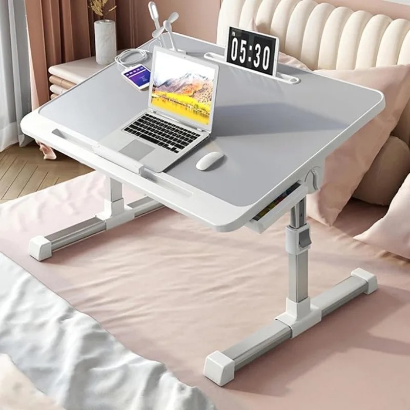 Desk Setup For Laptop - Laptop-Betttablett, Tisch, verstellbarer Laptop-Bettständer, tragbarer Stehtisch,