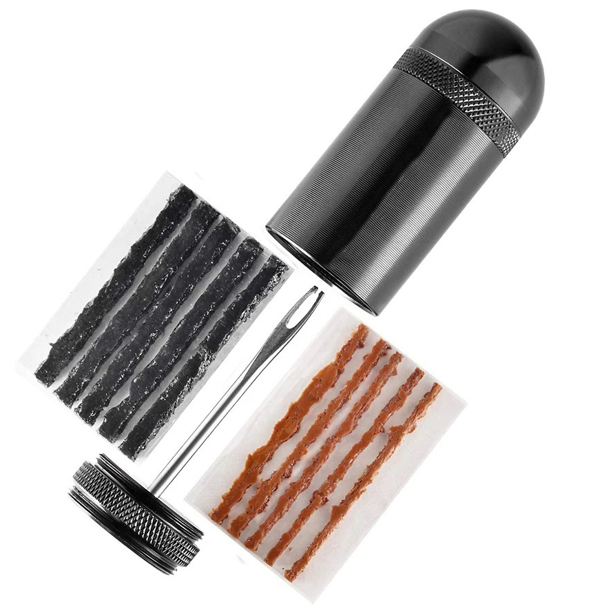Power Strip Flat - Schlauchloses Fahrradreifen-Reparatur-Werkzeug-Set für MTB-Rennradreifen, Steckereinführwerkzeug zur