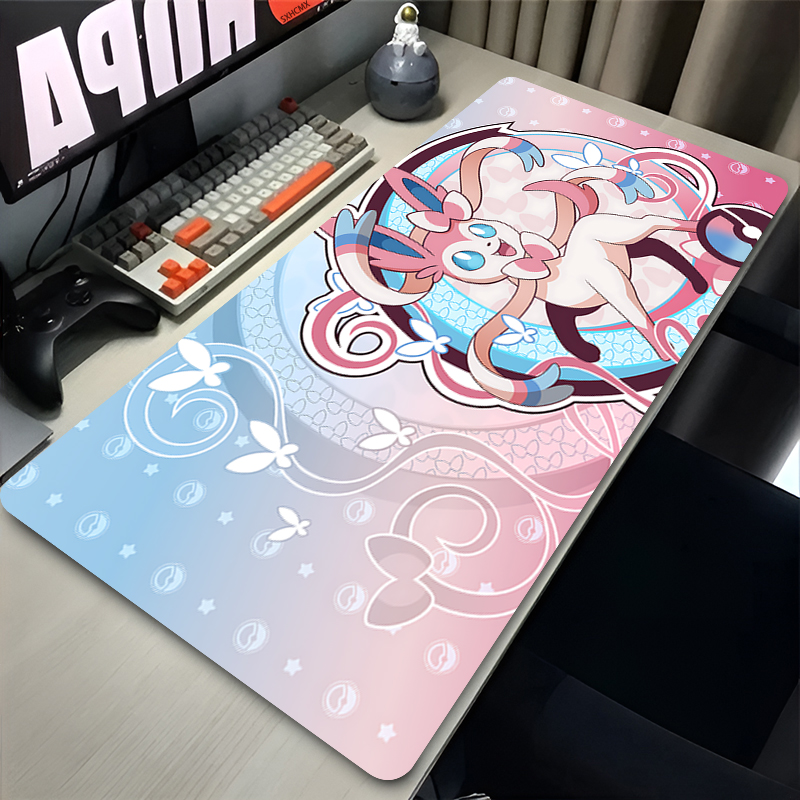 Desk Setup Pink - Großes rosa süßes Mauspad XXL Gaming-Computerzubehör