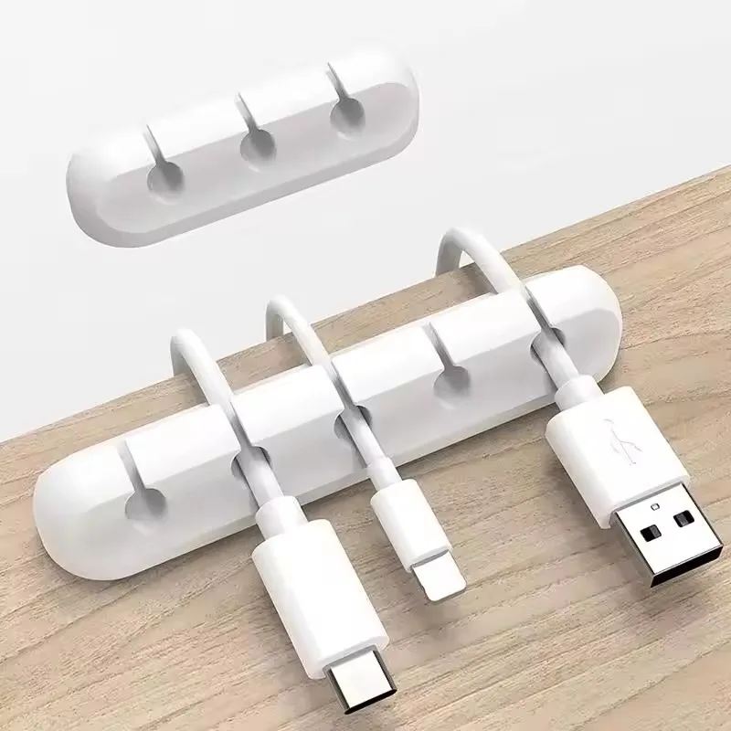 Desk Setup Organization - Silikon-USB-Kabel-Organizer, USB-Ladekabel-Wickler, Desktop-Ordnungsclips, Kabelhalter für Maus-