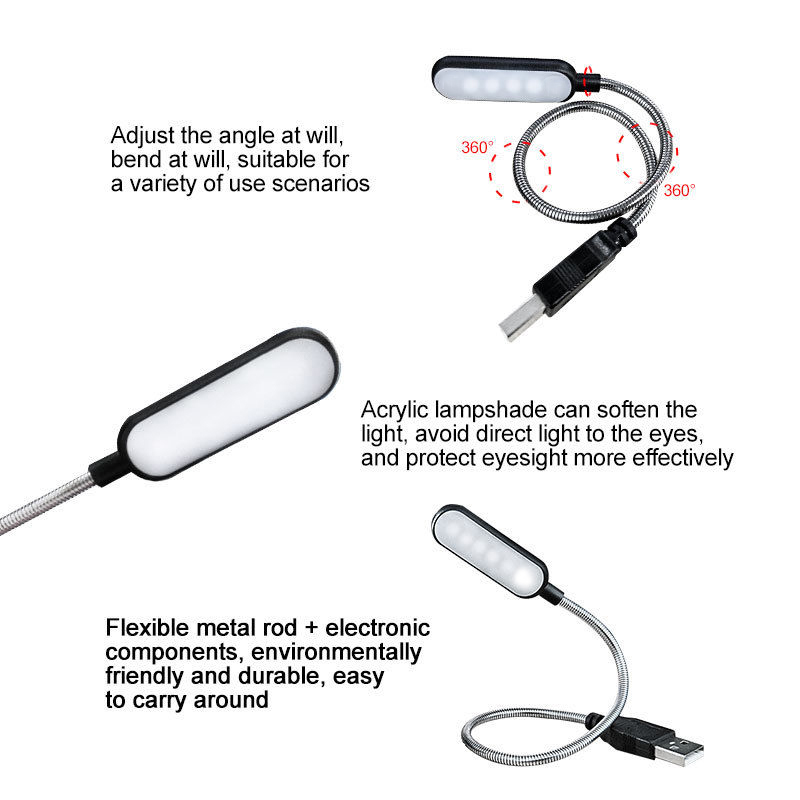 Mini 4-LED-Buchlampe, tragbar, – Desk Setup For Laptop Bewertung und Preis
