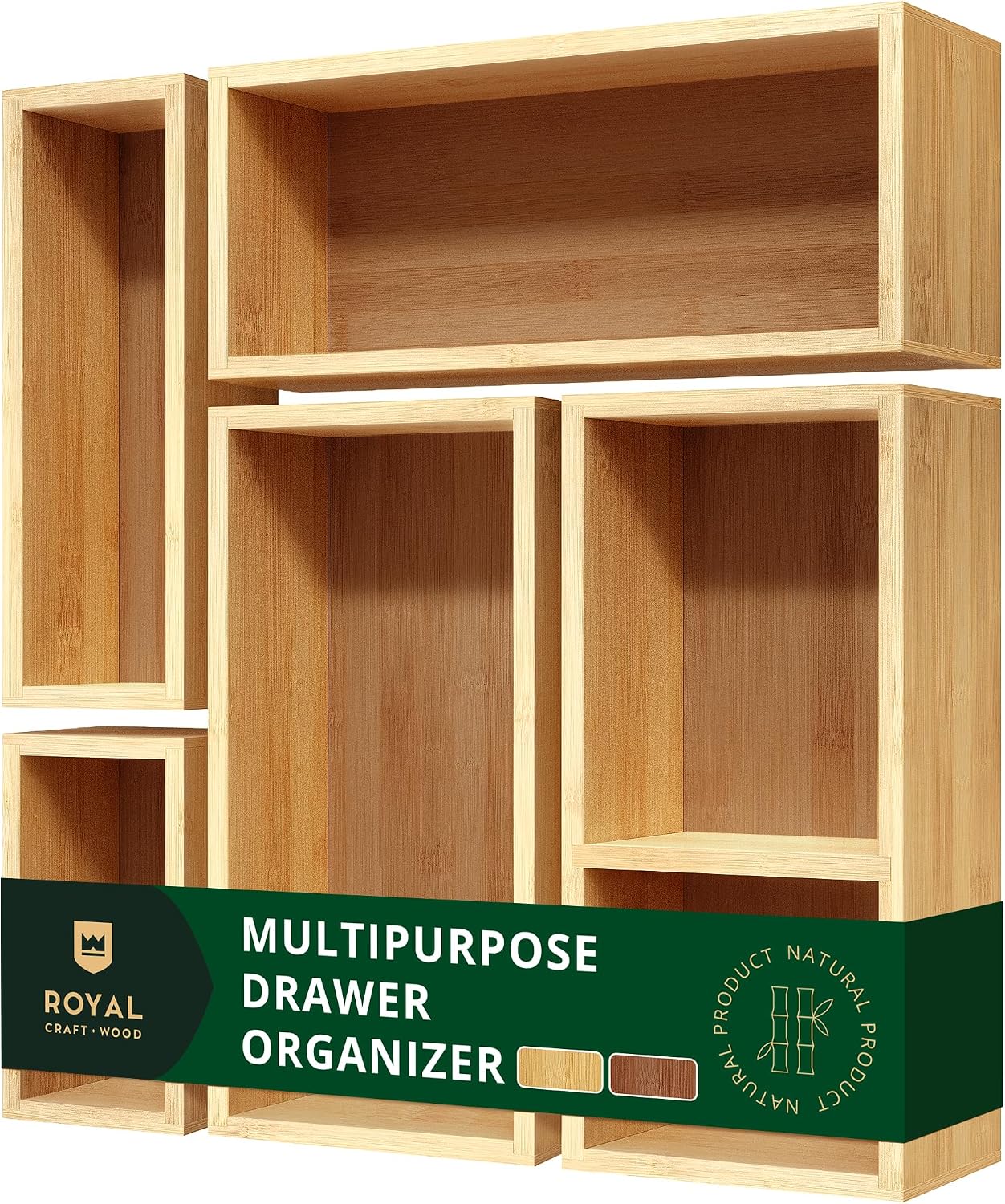 5-teiliges Schubladen-Organize – Drawer Organizer Bamboo Bewertung und Preis