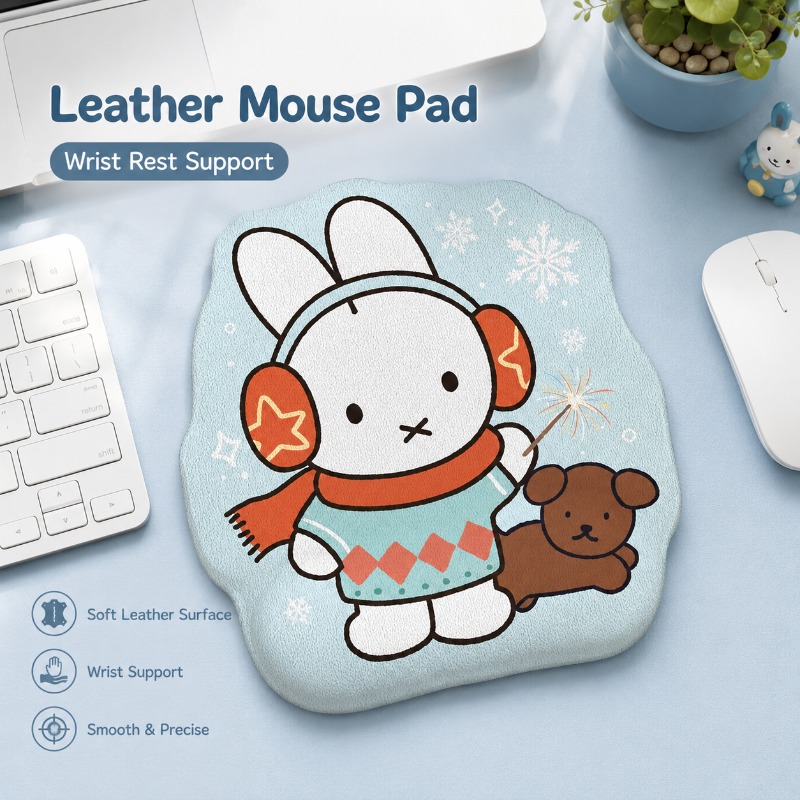 Anime Miffy Leder-Mauspad mit  – Desk Setup Tv Bewertung und Preis