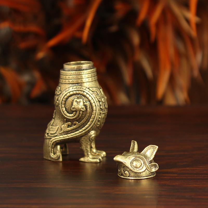Antike Eule Zun Bronzegefäß Re – Desk Setup Retro Bewertung und Preis