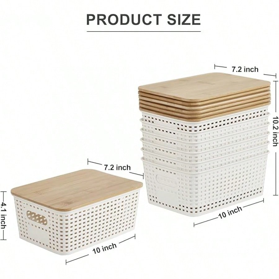 6er-Pack Stapelbare Aufbewahru – Drawer Organizer Bamboo Bewertung und Preis