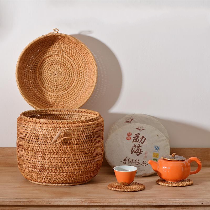 Handgewebte Rattan-Tee-Aufbewa – Drawer Organizer Bamboo Bewertung und Preis