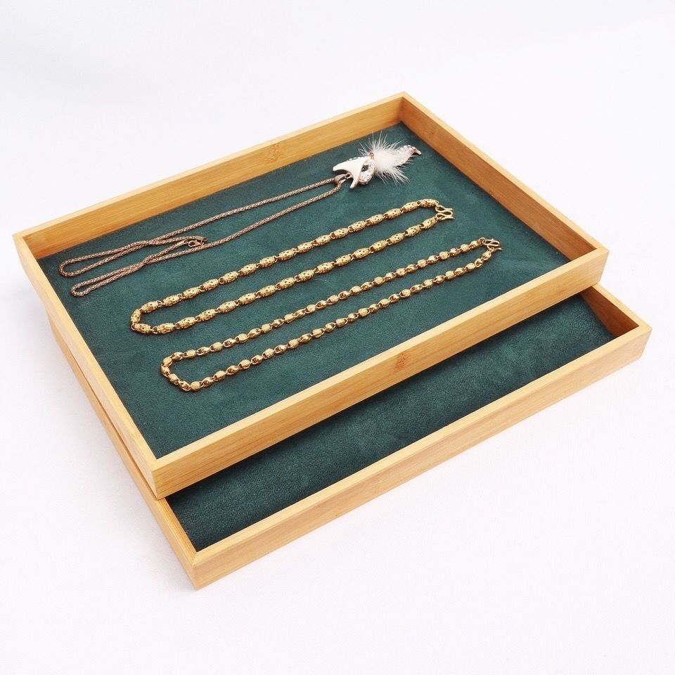 Dunkelgrünes Samt-Bambus-Schmu – Drawer Organizer Bamboo Bewertung und Preis