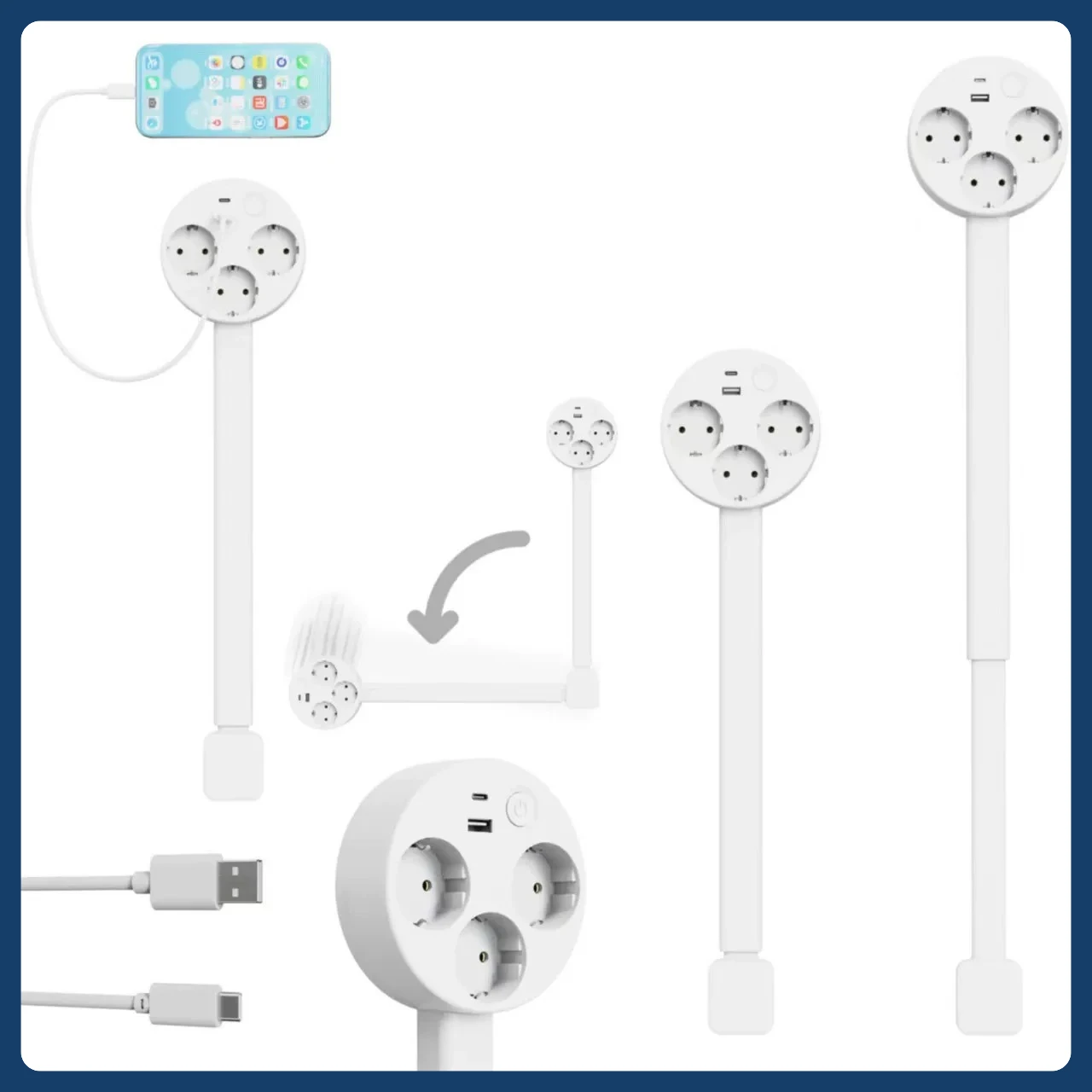 Platzsparende Flachstecker-Ste – Power Strip Flat Bewertung und Preis