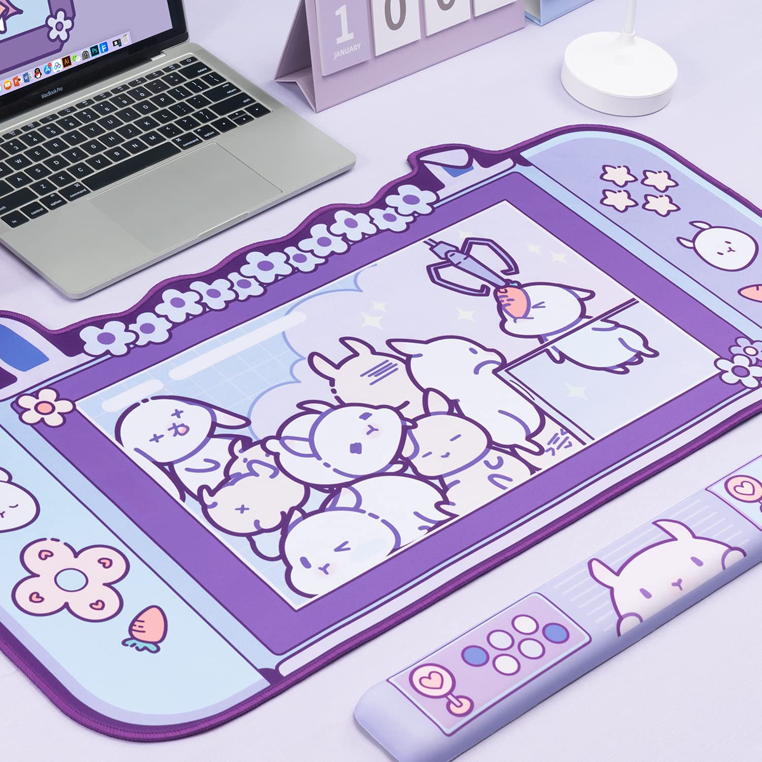Großes Kawaii-Gaming-Mauspad,  – Desk Setup Pink Bewertung und Preis