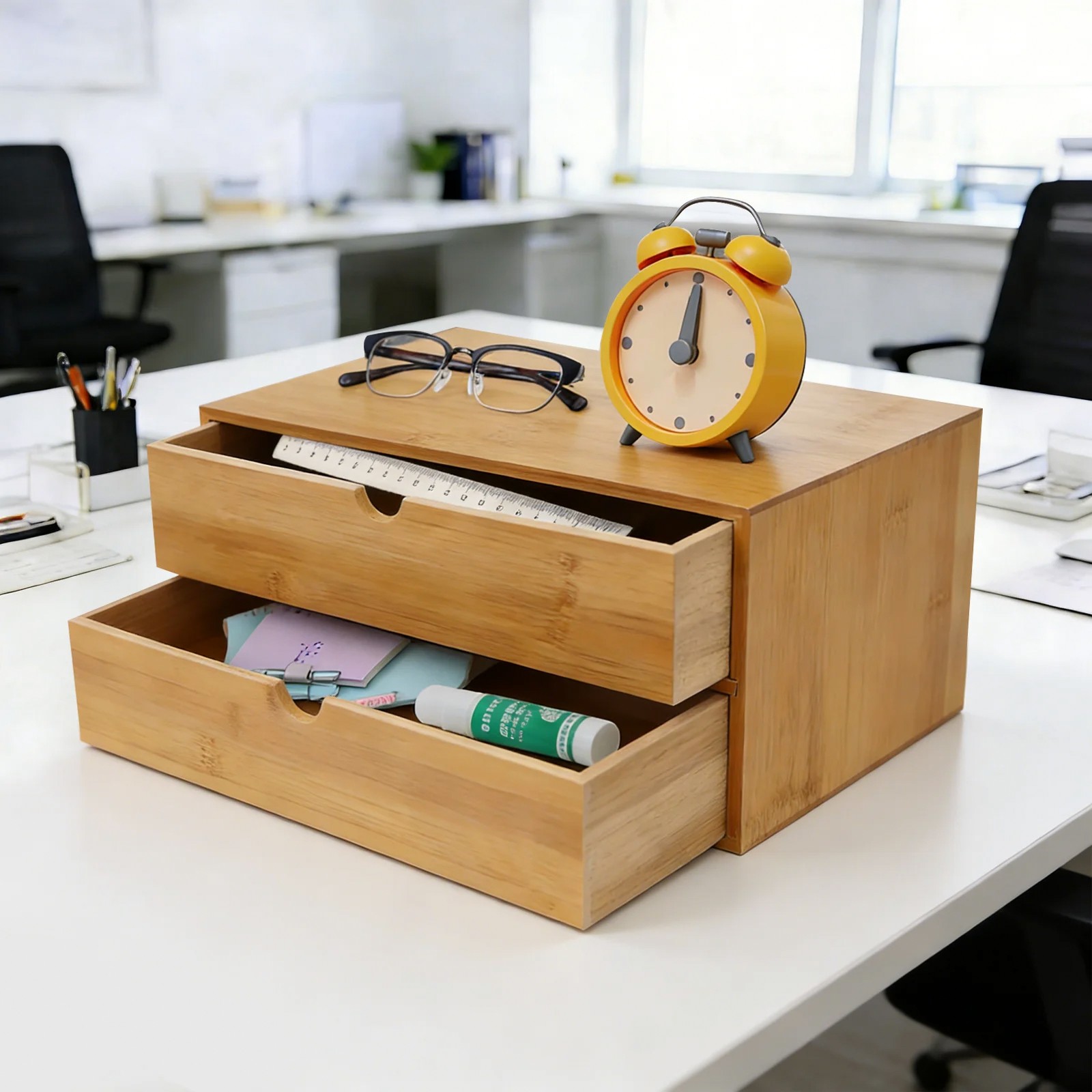 Schreibtisch-Organizer, 2-Schu – Drawer Organizer Bamboo Bewertung und Preis